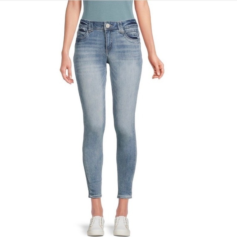 Democracy Ab Technology High Rise Light Wash Stretch Denim Jeans Skinny 16